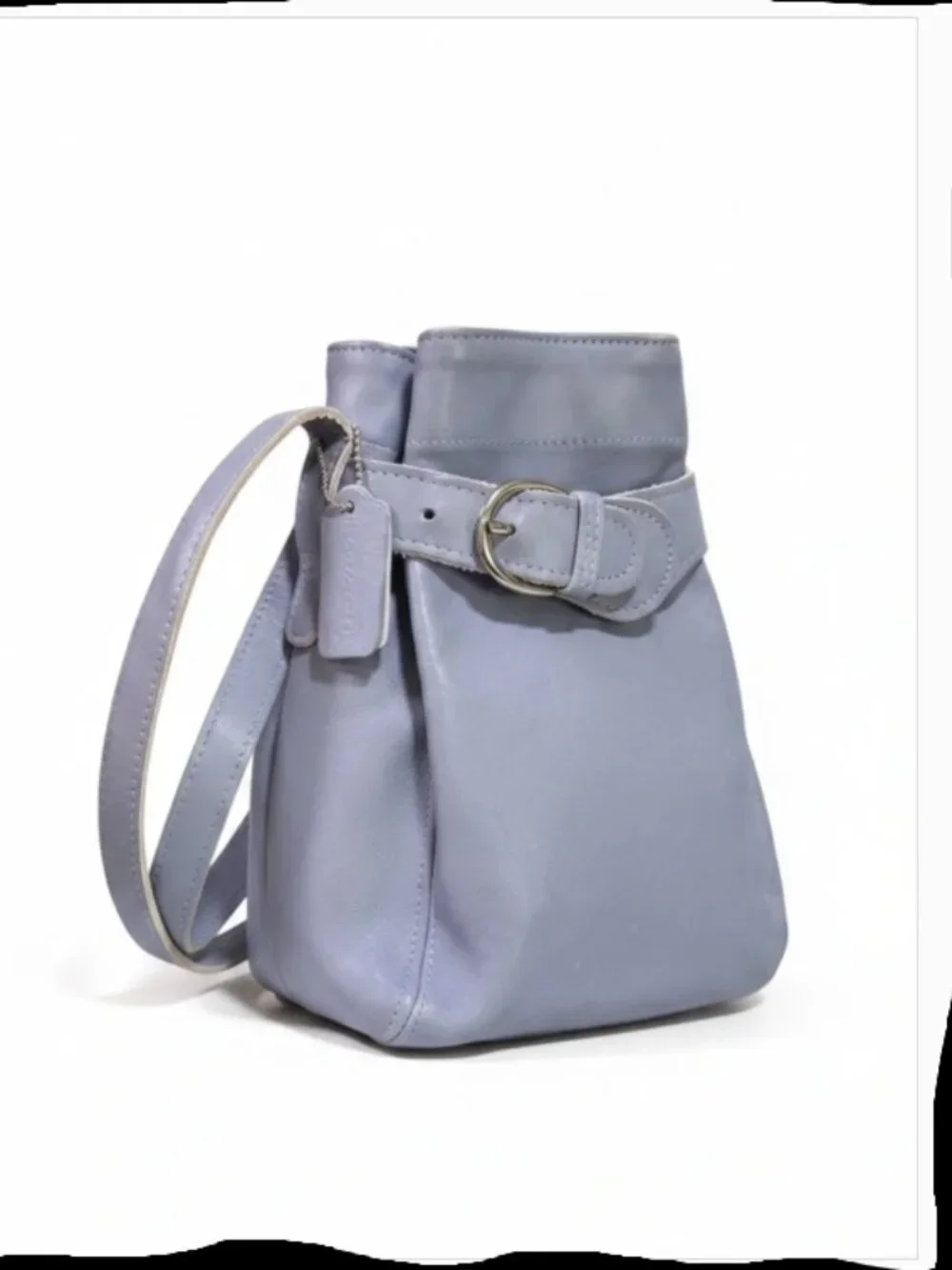 Vintage 1997 Coach Style 4156 Rare Periwinkle/Lilac Glove‑Tanned Leather COA
